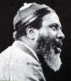 Thelonious Monk in trademark hat and beard