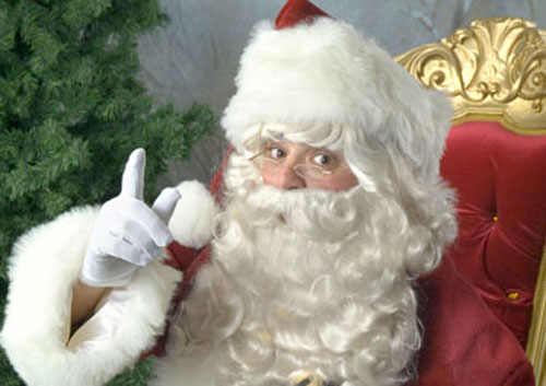 Santa, boasting the ultimate long white beard