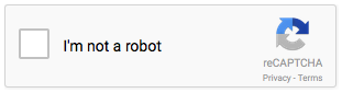 screen shot of simple CAPTCHA with a single checkbox